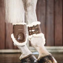 KENTUCKY HORSEWEAR - Protège-boulets Elastic Mouton - Marron