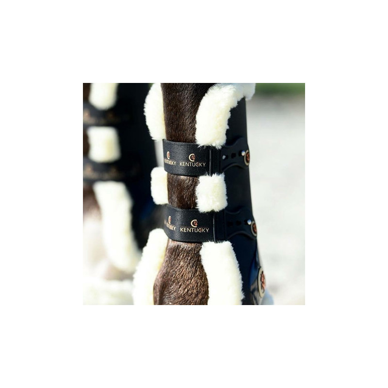 KENTUCKY HORSEWEAR - Guêtres Elastic Mouton -  Noir