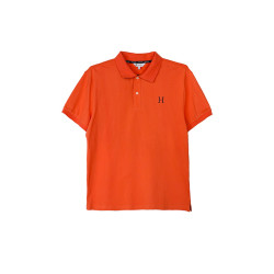 HARCOUR - Polo Poker Homme - Corail