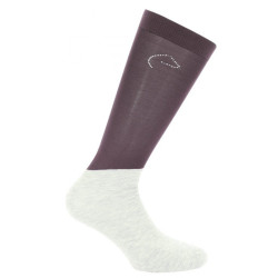 ÉQUITHÈME - Chaussettes Shiny (x2) - Bordeaux/Gris