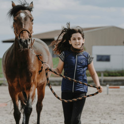 ÉQUITHÈME - Gilet Hybride Luna Enfant - Marine