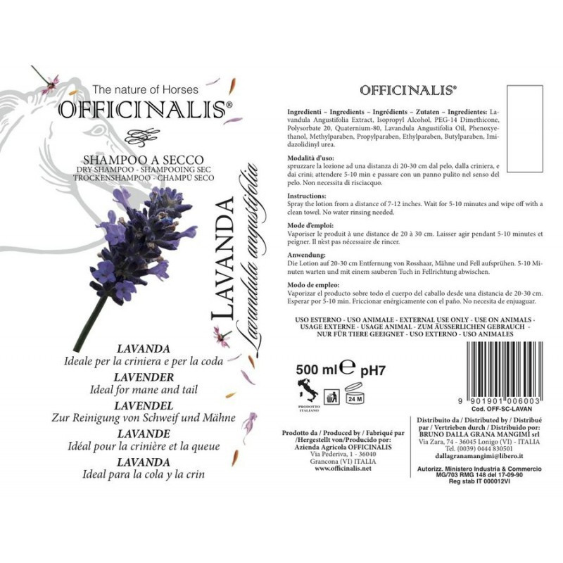 OFFICINALIS - Shampoing Sec Lavande Crinière et Queue OFFICINALIS - Shampoing Sec Lavande Crinière et Queue