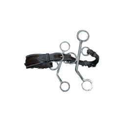 Achat Hackamore Cuir Branches Courtes - Acajou Jump'In