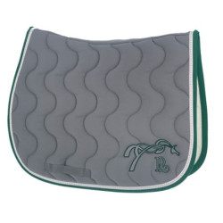 PÉNÉLOPE - Tapis Classique Point Sellier - Gris Clair/Vert