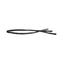Achat Rênes Dressage Soft Grip 16 mm avec 7 Arrêtoirs Cuir Noir Signature By Antarès