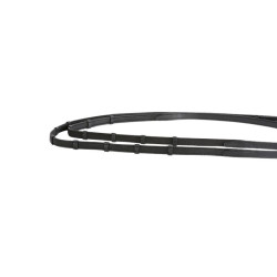 Achat Rênes Dressage Soft Grip 16 mm avec 7 Arrêtoirs Cuir Noir Signature By Antarès