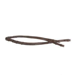 Achat Rênes Caoutchouc 16 mm avec 7 Arrêtoirs Cuir Marron Signature By Antarès
