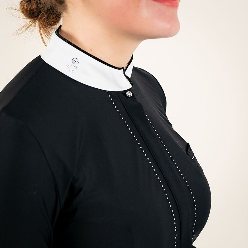 Achat Polo Équitation Felicie Noir de la marque Le Sabotier Achat Polo Équitation Felicie Noir de la marque Le Sabotier